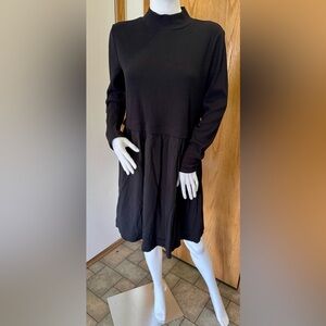 Maurices Black Long Sleeve Mock Neck Sweater Dress